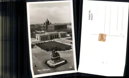 673217,Foto Ak Wien Vienna Innere Stadt Heldenplatz Reiterdenkmal