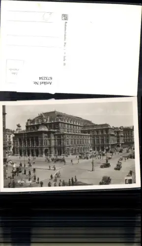 673234,Foto Ak Wien Vienna Innere Stadt Oper Staatsoper Automobile