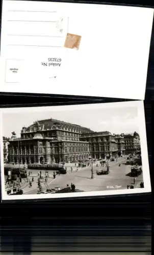 673235,Foto Ak Wien Vienna Innere Stadt Oper Staatsoper Automobile Straßenbahn