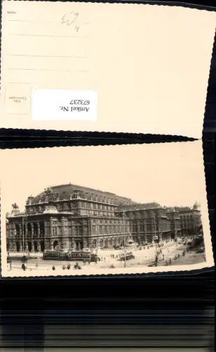 673237,Foto Ak Wien Vienna Innere Stadt Oper Staatsoper Straßenbahn
