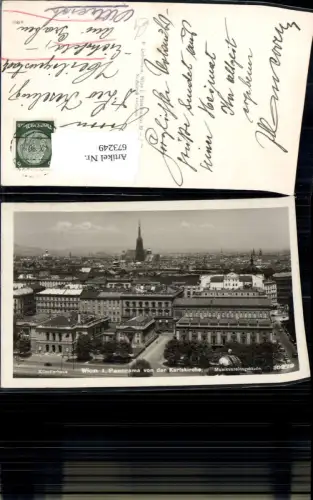 673249,Foto Ak Wien Vienna Innere Stadt Panorama v. d. Karlskirche