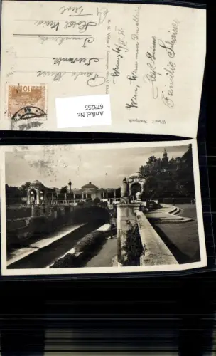 673255,Foto Ak Wien Vienna Innere Stadt Stadtpark Brücke