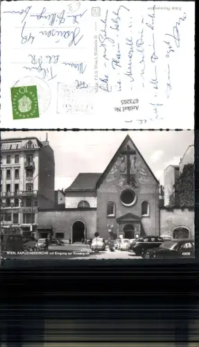 673265,Foto Ak Wien Vienna Innere Stadt Kapuzinerkirche Eingang Kaisergruft VW Käfer