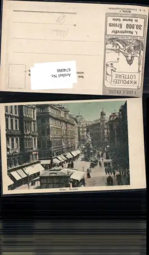 674088,Reklame AK Wien Graben K.K. Polizei Lotterie