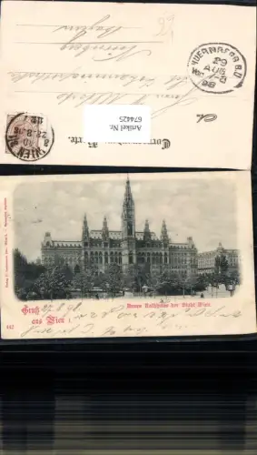 674425,Wien Rathaus um 1898 pub Ledermann 442
