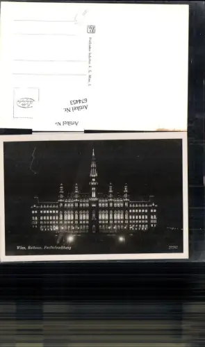 674453,Wien Rathaus bei Nacht