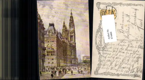 674484,Künstler AK Wien Rathaus pub B.K.W.I. 433-2