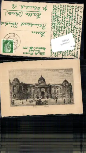 676070,Radierung Wien K.K. Hofburg Kutsche pub Walter Deutsch