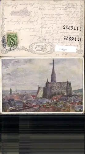 677841 Künstler AK Rudolf Konopa Wien Stephansdom