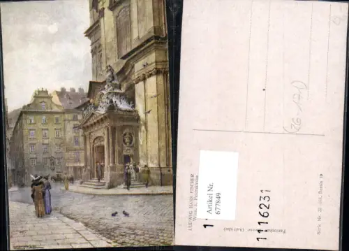 677849 Künstler AK Ludwig Hans Fischer Wien Peterskirche