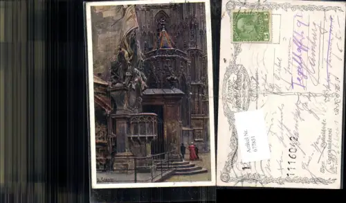 677851 Künstler AK Ernst Graner Wien Stephansdom Stephanskirche Kanzel