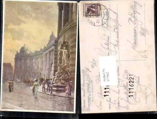 677862 Künstler AK Ludwig Hans Fischer Wien Michaelerplatz