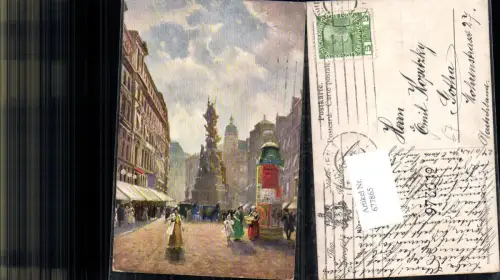 677865 Künstler AK Wien Graben Litfaßsäule