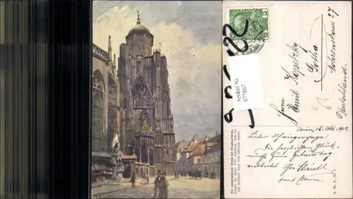 677867 Künstler AK R. Preuss Wien Stephansdom