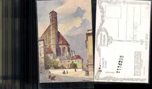 677869 Künstler AK R. Preuss Wien Minoritenkirche pub B.K.W.I. 789-10