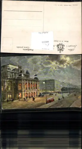 680210 Künstler AK Wien Oper Hofoper pub Theo Stroefer 747-1