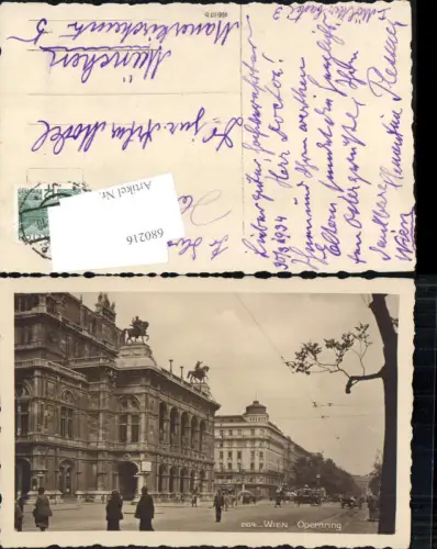 680216 Wien Oper Hofoper Opernring Kärntnerstrasse