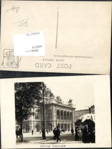 680218 Wien Oper Hofoper Auto Oldtimer Straßenansicht