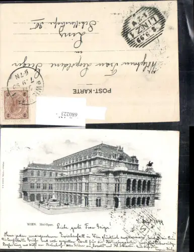 680223 Wien Oper Hofoper pub Stephan Tietze Aussig a.d. Elbe Usti nad labem 1899