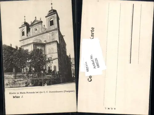 680226 Wien Kirche Maria Rotunda Postgasse Dominikaner pub B.K.W.I