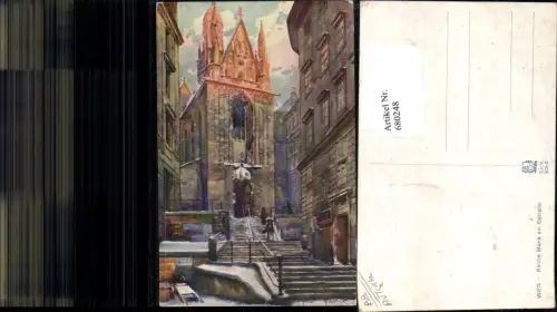 680248 Künstler AK Jaroslav Setelik Wien Kirche Maria am Gestade