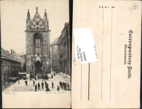 680267 Wien Kirche Maria am Gestade pub B.K.W.I. 156