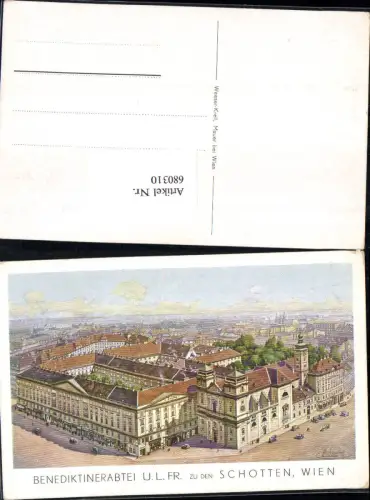 680310 Künstler AK Weeser-Krell Wien Benediktiner zu d. Schotten Wien