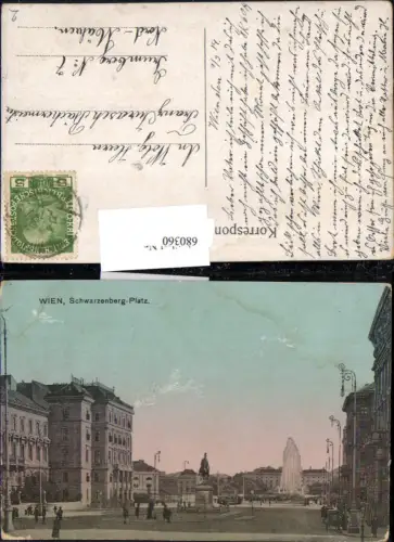 680360 Wien Schwarzenbergplatz n. Grumberg Nord-Böhmen Podlesi