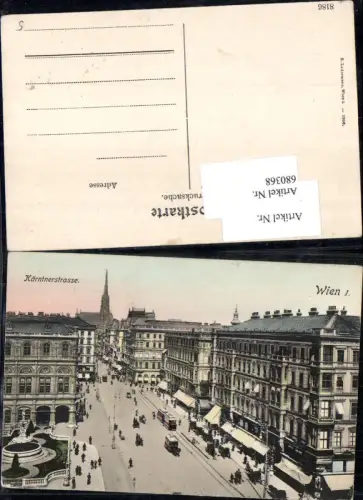 680368 Wien Kärntnerstraße Pferdetram Tram Tramway pub Ledermann 8186