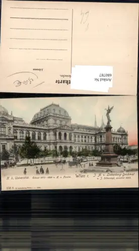680787 Wien Universität Liebenberg Denkmal Kutsche pub Ledermann 152 A