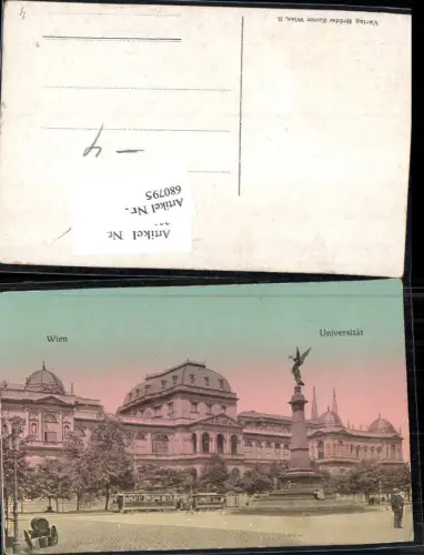 680795 Wien Universität Liebenberg Denkmal Straßenbahn