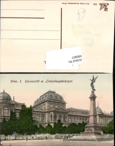 680807 Wien Universität Liebenberg Denkmal