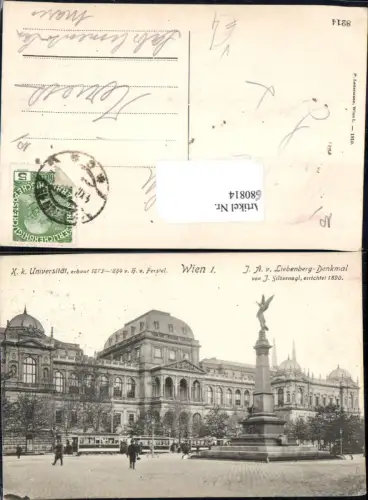 680814 Wien Universität Liebenberg Denkmal Straßenbahn pub Ledermann 8214