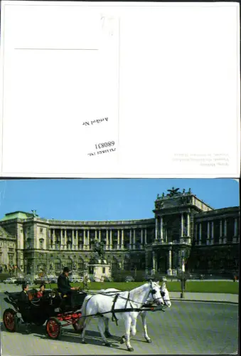 680831 Wien Fiaker Pferde Kutsche Hofburg
