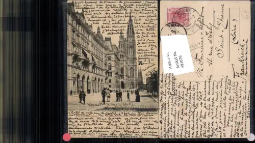 681076 Wien Innere Stadt Rathaus Straßenpartie Leute Reichsrathsgebäude