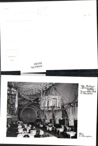 681095 Wien Innere Stadt Rathaus Grinzinger Keller 70.000 Liter Fass Bier pub Weiniger