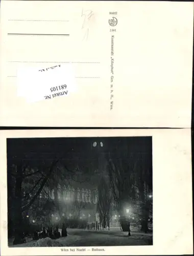 681105 Wien Innere Stadt Rathaus bei Nacht
