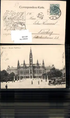 681108 Wien Innere Stadt Rathaus Tram Kutsche Leute