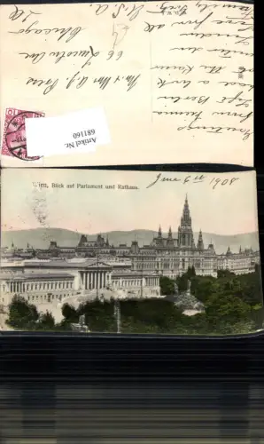681160 Wien Innere Stadt Parlament Franzensring m. Rathaus