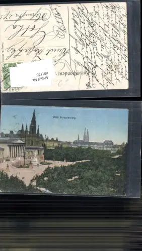 681170 Wien Innere Stadt Parlament Franzensring m. Rathaus
