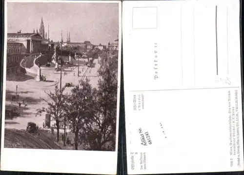 681241 Künstler AK K.L. Prinz Wien Innere Stadt Parlament Franzensring