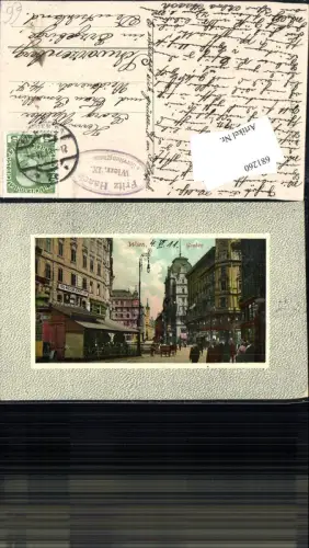 681260 Passepartout AK Wien Graben Neuer Markt Hoher Markt