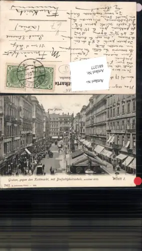 681277 Wien Graben g. Kohlmarkt Dreifaltigkeitssäule pub Ledermann 7961