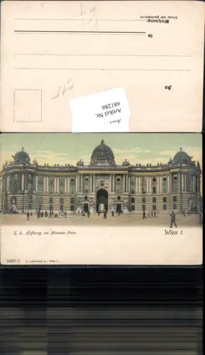 681286 Wien K.K. Hofburg Michaeler Platz pub Ledermann 5480 C