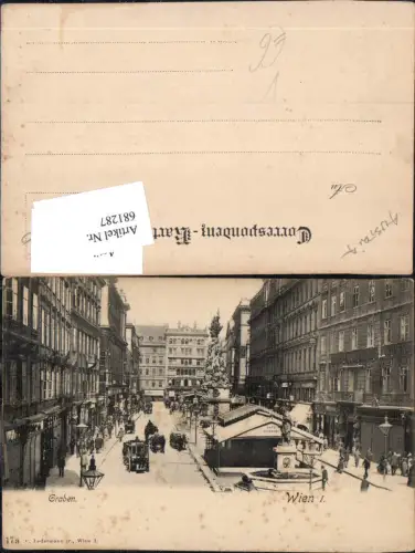 681287 Wien Graben Tram Cafe Schrangl pub Ledermann 17 a