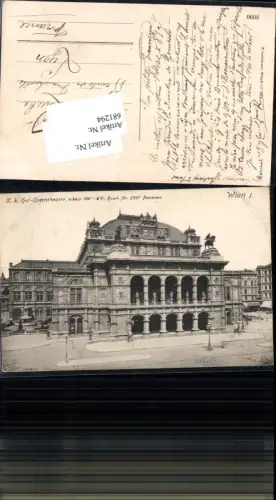 681294 Wien Hofoper Hofoperntheater Staatsoper Oper Straßenbahn pub Ledermann 8090