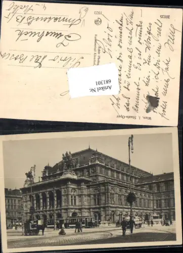 681301 Wien Hofoper Hofoperntheater Staatsoper Oper Straßenbahn