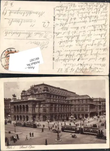 681307 Wien Hofoper Hofoperntheater Staatsoper Oper Straßenbahn pub Ledermann 24192