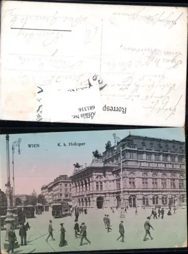 681316 Wien Hofoper Hofoperntheater Staatsoper Oper Straßenbahn