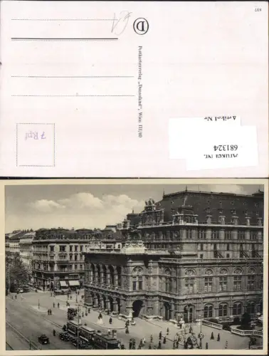 681324 Wien Hofoper Hofoperntheater Staatsoper Oper Straßenbahn